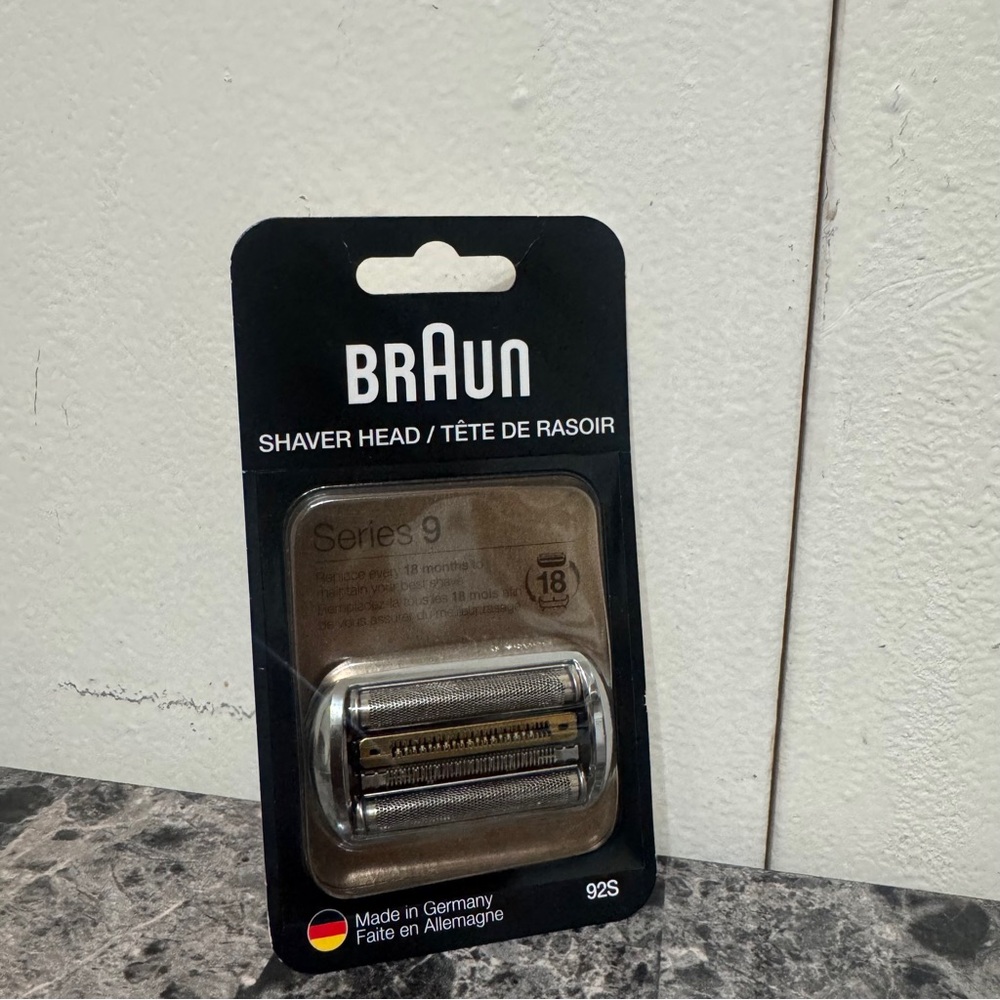 Braun Shaver Replacement Head 92S Silver Compatible with Braun Series 9 Shavers